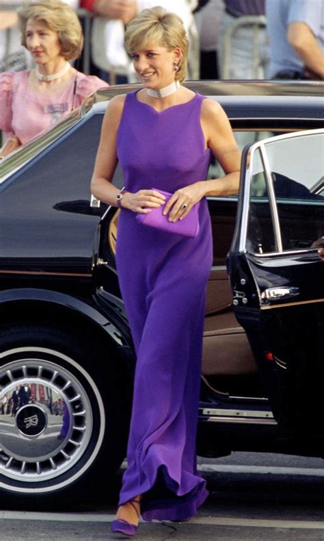 diana purple versace dress|princess diana Versace girl.